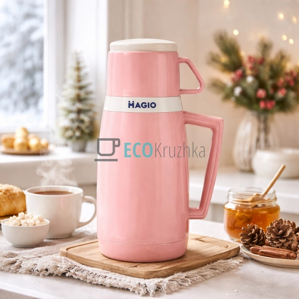 Термос 500 мл зі скляною колбою Magio (MG‑1051P)