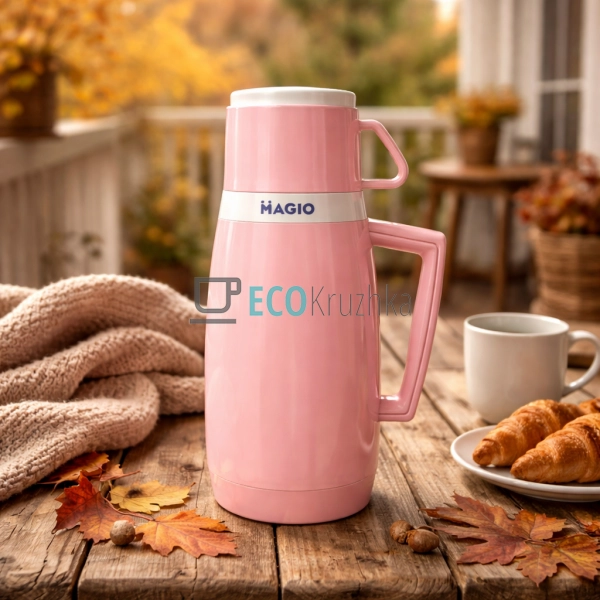 Термос 500 мл зі скляною колбою Magio (MG‑1051P)