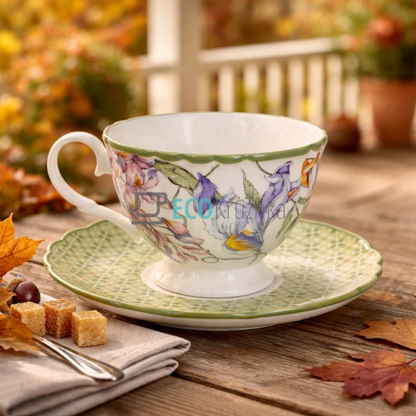 Порцелянова чашка з блюдцем 280 мл Wisteria Garden (498- ...