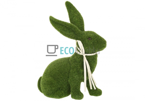 Великодня декоративна фігура Кролик з флоковим напилення ...