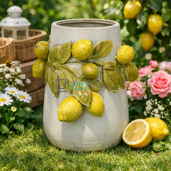 Керамічна ваза Lemon 19.5 х 18 х 21 см (148-009)