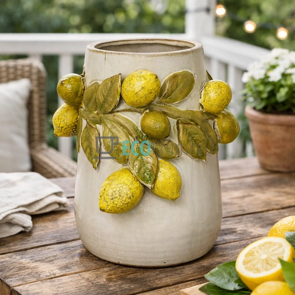 Керамічна ваза Lemon 19.5 х 18 х 21 см (148-009)