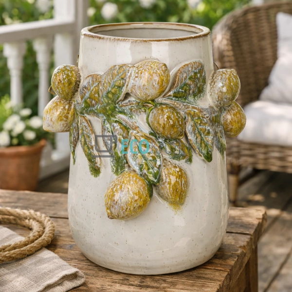 Керамічна ваза Lemon Antique  19.5 х 18 х 21 см (148-008 ...