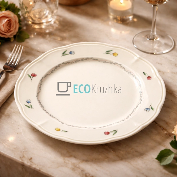 Порцелянова тарілка 23 см Vintage Tulip (159-002)