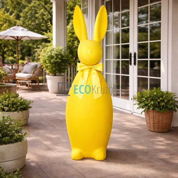Декоративна фігура Кролик 132 см з флоковим напиленням ( ...