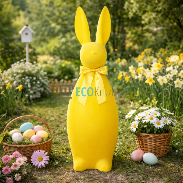 Декоративна фігура Кролик 132 см з флоковим напиленням ( ...