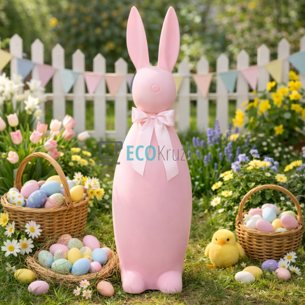 Декоративна фігура Кролик 132 см з флоковим напиленням ( ...