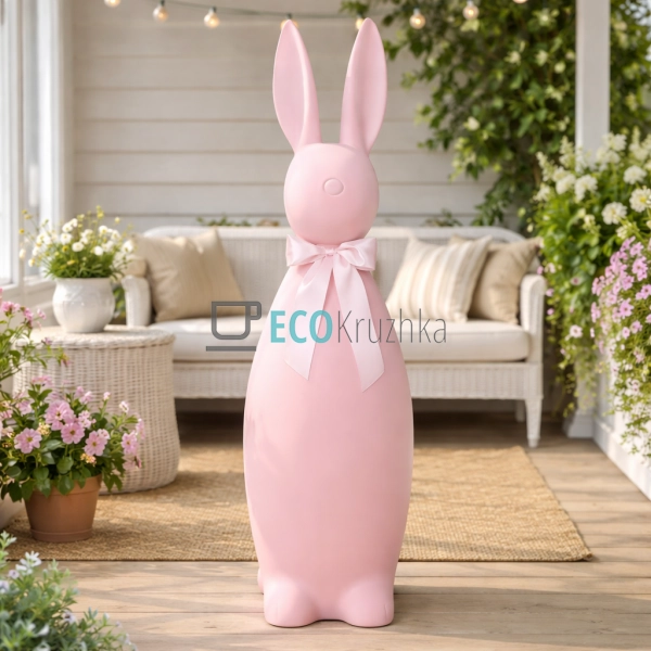 Декоративна фігура Кролик 132 см з флоковим напиленням ( ...