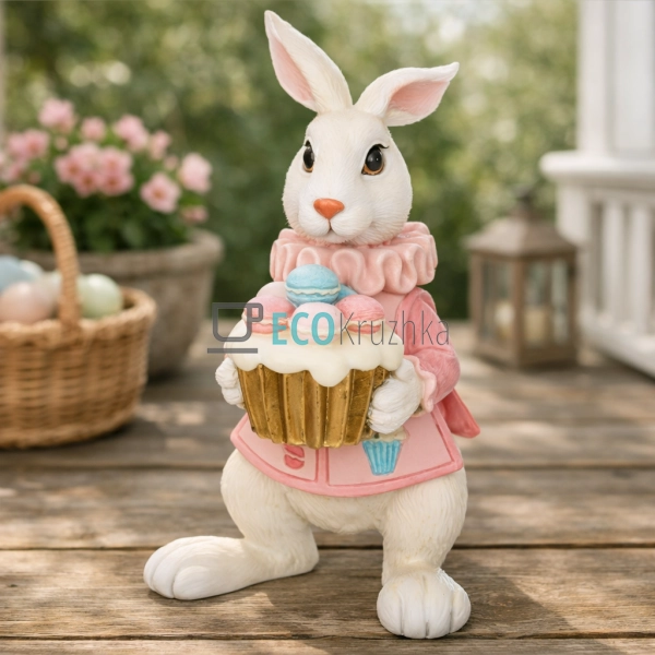 Декоративна статуетка Кролик з макарунами 30 см (K07-820 ...