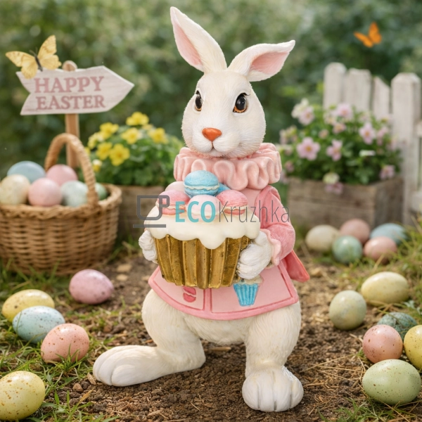 Декоративна статуетка Кролик з макарунами 30 см (K07-820 ...