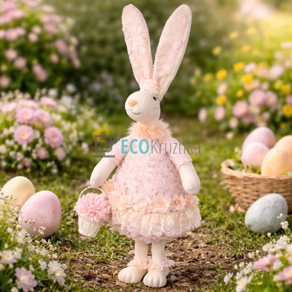 Декоративна статуетка Кролиця з кошиком (831-915)