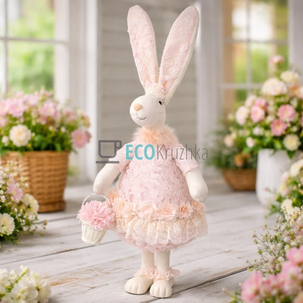 Декоративна статуетка Кролиця з кошиком (831-915)