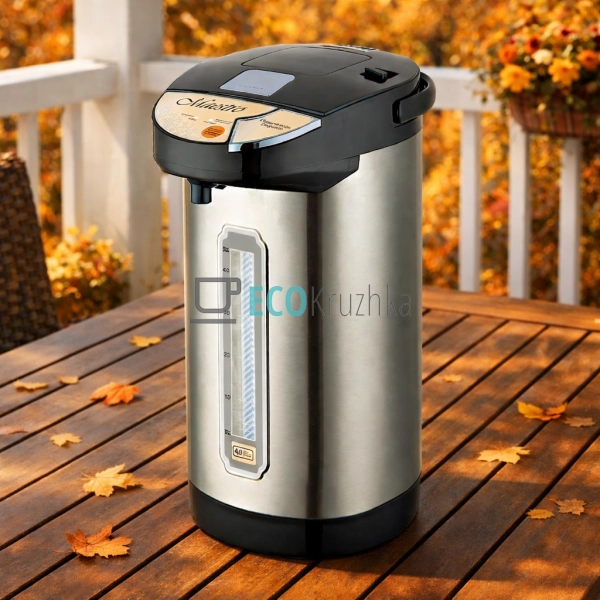 Термопот із помпою та нержавіючою колбою 4 л 750 Вт Maes ...