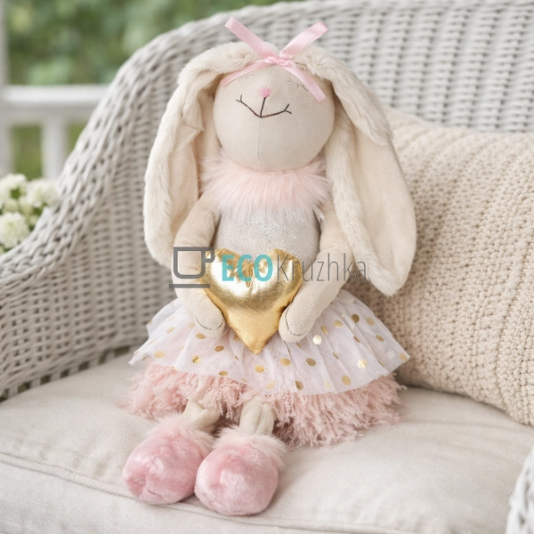 Плюшевий Кролик із золотим серцем 58 см (835-703)