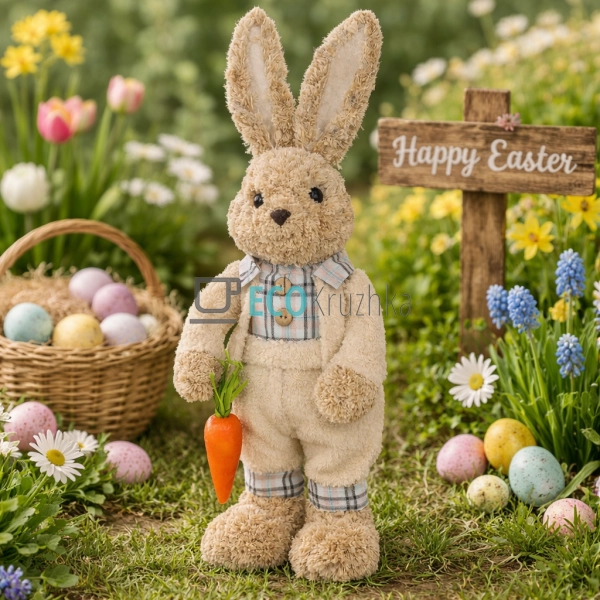 Декоративний Кролик з кошиком 52 см (NY27-937)