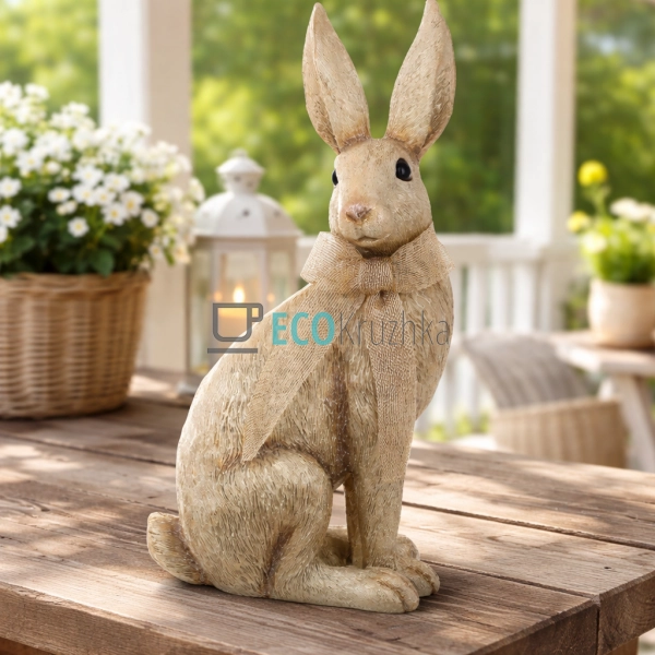 Декоративна статуетка Заєць з бантом 35 см (HA9-115)