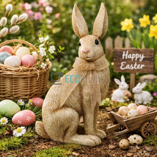 Декоративна статуетка Заєць з бантом 35 см (HA9-115)