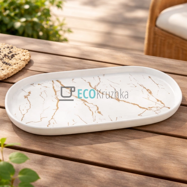 Порцелянове овальне блюдо Мармурова розкіш 30 см (805-71 ...