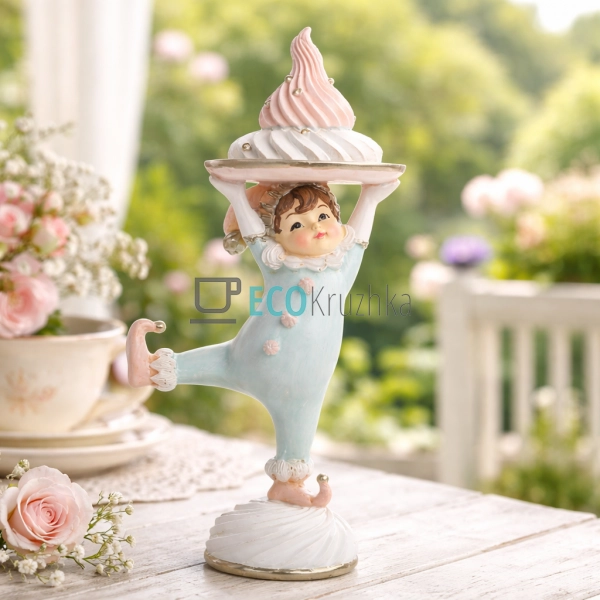 Декоративна статуетка Арлекін 21.5 см блакитний (838-525 ...