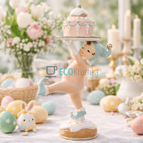 Декоративна статуетка Арлекін 21.5 см бежевий (838-525)