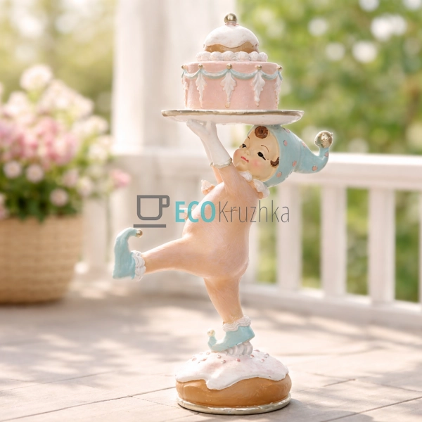 Декоративна статуетка Арлекін 21.5 см бежевий (838-525)