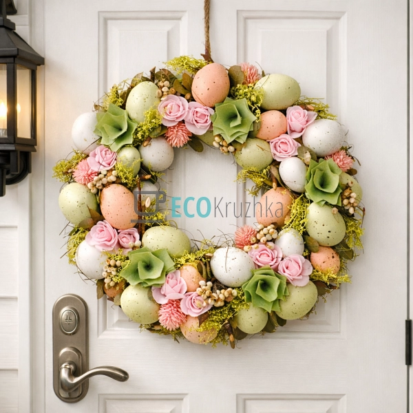 Великодній декоративний вінок 32 см (743-802)