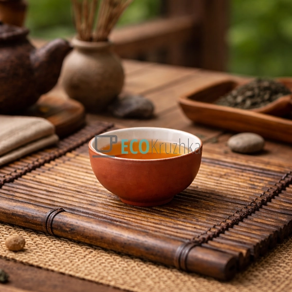 Глиняна піала 55 мл "Піньмінбей" оранжевий (TC059-2)