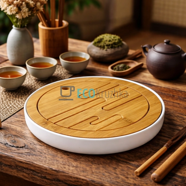 Чабань для чайної церемонії 25×4.5 см "Сямень" білий (TT ...