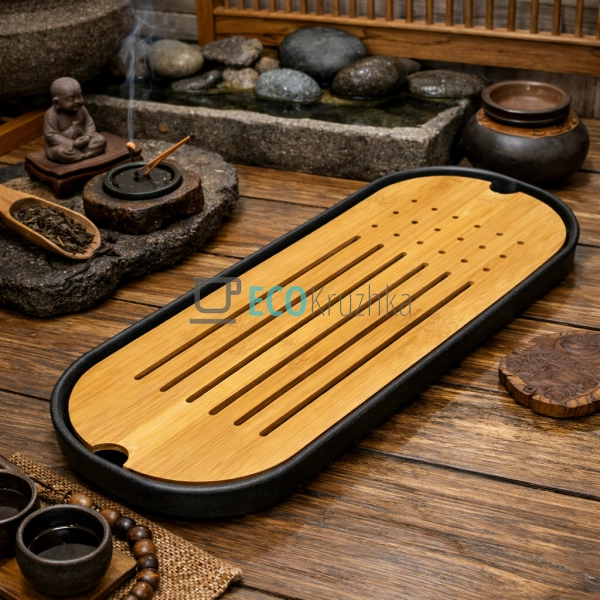 Чайний столик з дерева 41 х 15 х 3.5 см “Тайнань” (T0525 ...