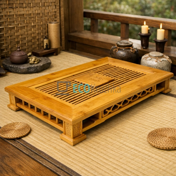 Чайний столик з бамбука 58 х 35 х 8 см  “Токіо" (T0503)