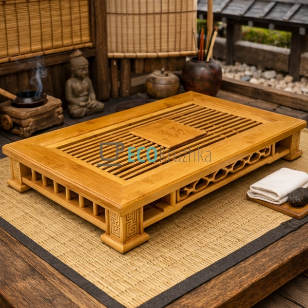 Чайний столик з бамбука 58 х 35 х 8 см  “Токіо" (T0503)