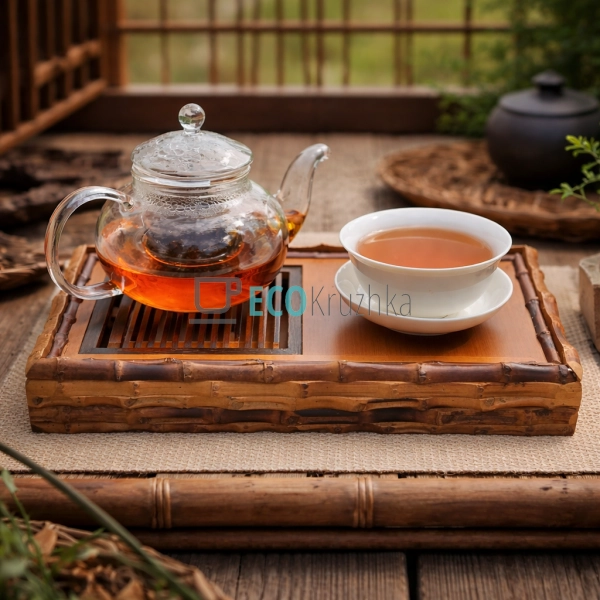 Чайний столик з бамбука 30 х 17 х 4.5 см “Кобе” (T0508)