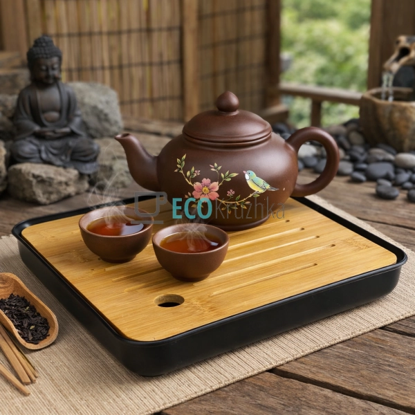 Чабань для чайної церемонії 20.4 х 3.5 см “Лілінг" чорни ...