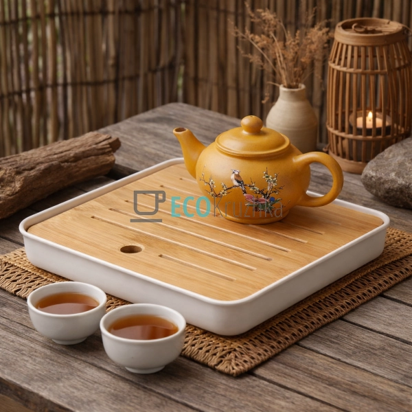 Чабань для чайної церемонії 20.4 х 3.5 см “Лілінг" білий ...