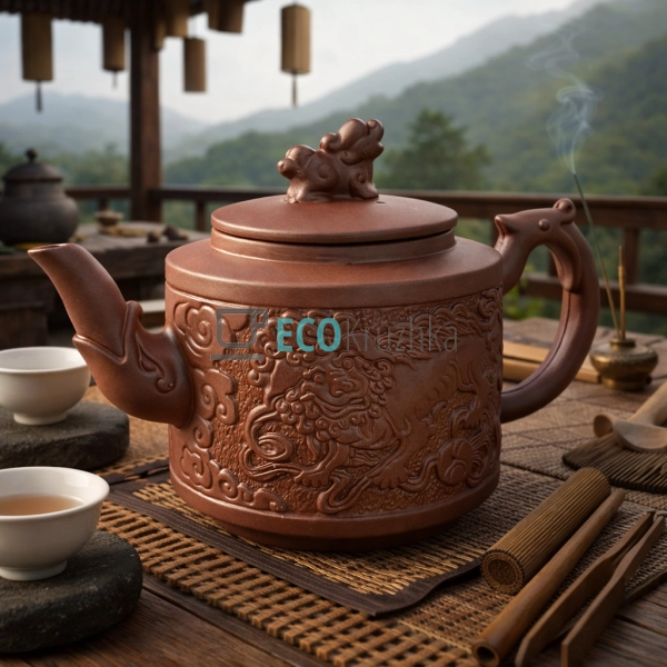 Глиняний чайник 800 мл “Лев” (T2593)