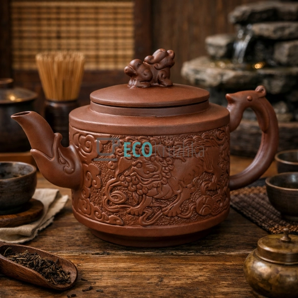 Глиняний чайник 800 мл “Лев” (T2593)