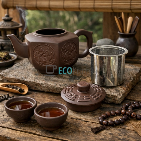 Глиняний чайник 730 мл “Таньга” (T2589)