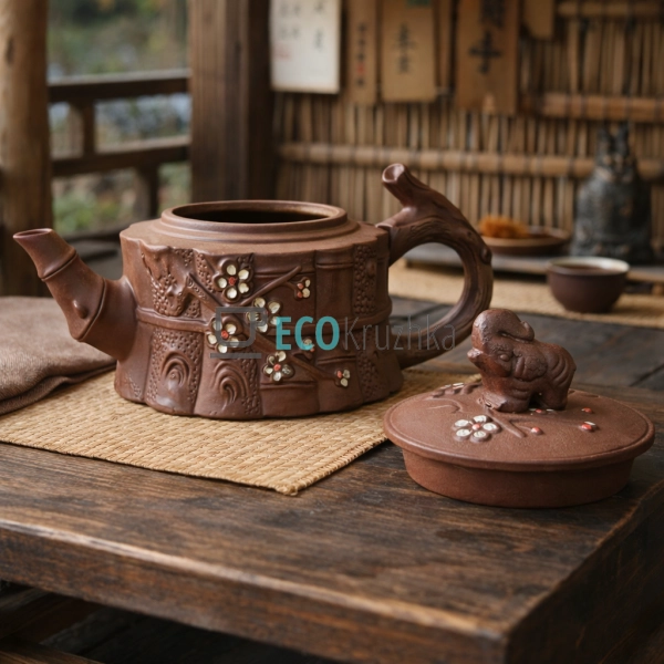 Глиняний чайник 700 мл “Процвітання” (T2586)