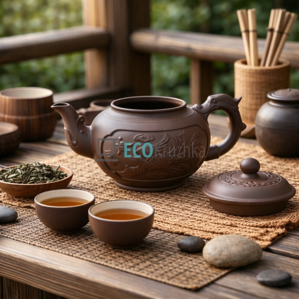 Глиняний чайник 700 мл “Чжуняо Фенікс” (T2563)