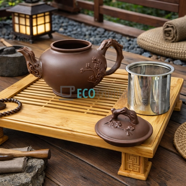 Глиняний чайник 700 мл “Мальва” (T2570)