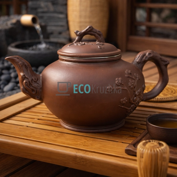 Глиняний чайник 700 мл “Мальва” (T2570)