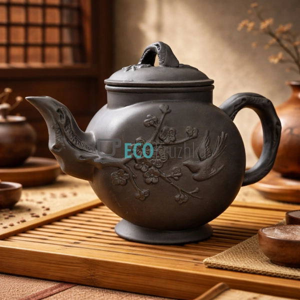 Глиняний чайник 600 мл “Голубка” темний (T2587-1)