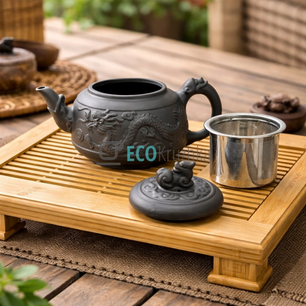 Глиняний чайник 550 мл “Шень-Лун - Магічний дракон” темн ...