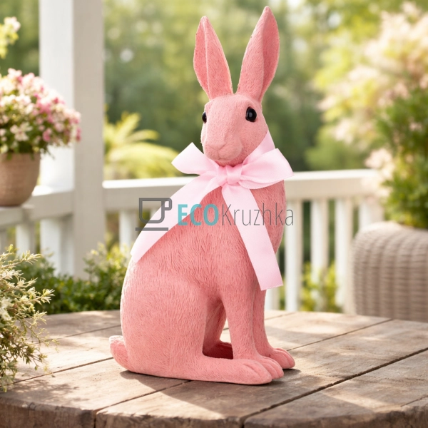 Декоративна фігурка Кролик 25.5 см з флоковим покриттям  ...