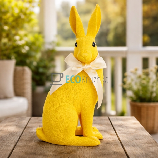 Декоративна фігурка Кролик 25.5 см з флоковим покриттям  ...