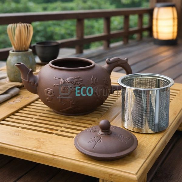 Глиняний чайник 550 мл “Цилінь” (T2569)