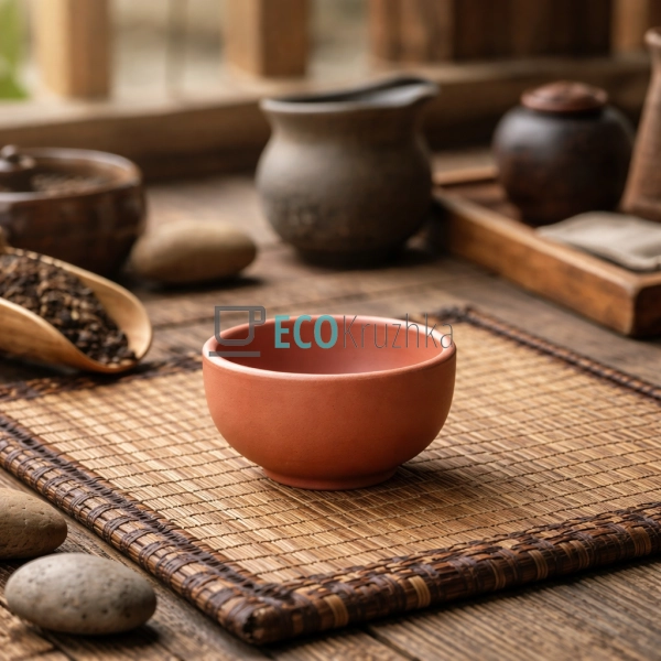 Глиняна піала для чаю 55 мл “Пті” червоний (TC060-2)