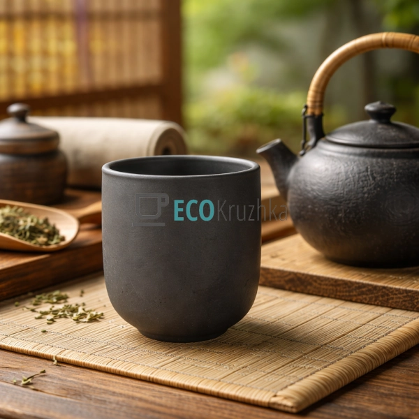 Глиняна піала для чаю 160 мл “Поклик” темний (TC068-1)