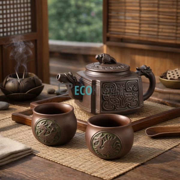 Глиняна піала для чаю 90 мл “Дракоша” (TC063)