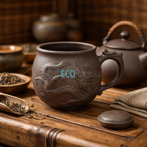 Набір кружок для чаю 2 шт 200 мл “Лун-Дракон” темний (TC ...